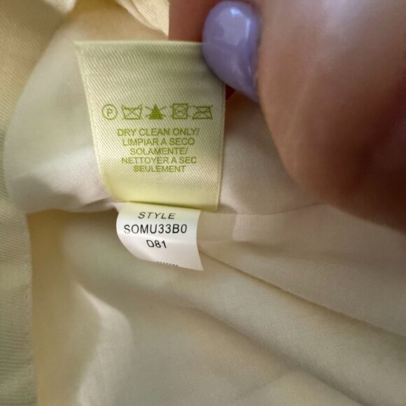 Sigrid Olsen Linen Blend Blazer Womens 6 Ivory Embroidered Floral‎ Snap FLAW - Picture 7 of 10